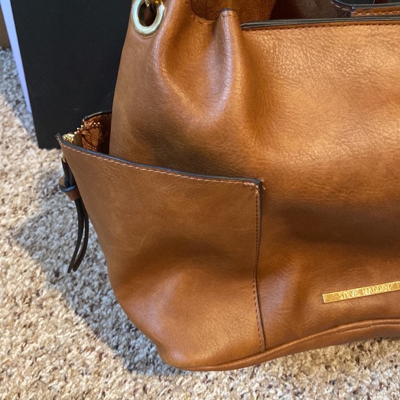 Steve Madden Cognac Faux Leather Hobo Bag - Picture 2 of 9
